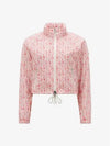 Women's Alose Logo Print Zip-up Jacket Pink White - MONCLER - BALAAN 2