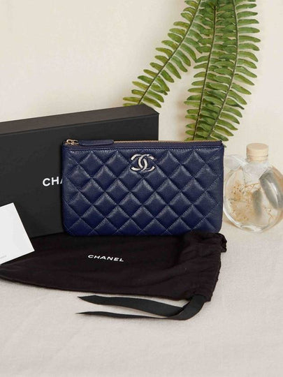 CC Logo Enamel Caviar Strass Mini Pouch AP3344 - CHANEL - BALAAN 2