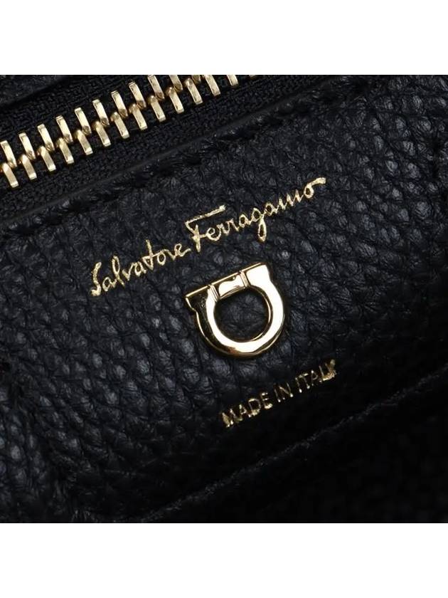 Amy Double Small Tote Bag Black - SALVATORE FERRAGAMO - BALAAN 10