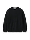 Crew Neck Rib Knit Sweaters Black - BLONDNINE - BALAAN 2