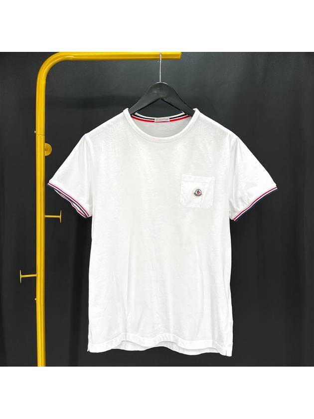 Pocket short sleeve t shirt white XL size - MONCLER - BALAAN 3