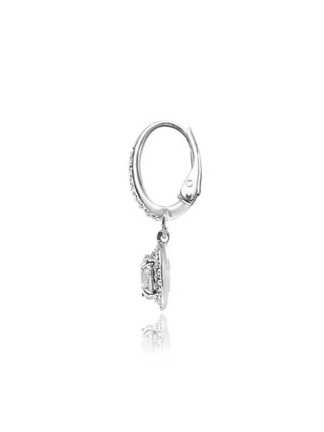 Una Angelic Crystal Drop Earrings Silver - SWAROVSKI - BALAAN 4