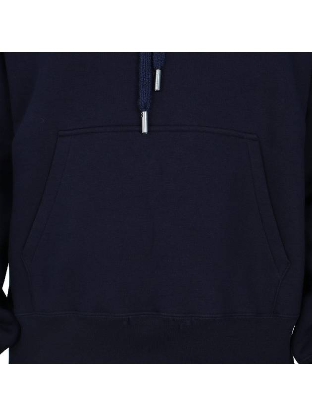 Label Hoodie Navy - AMI - BALAAN 7