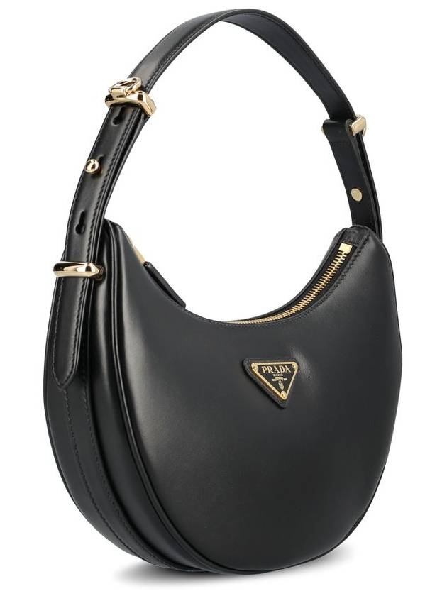 Arque Leather Shoulder Bag Black - PRADA - BALAAN 4