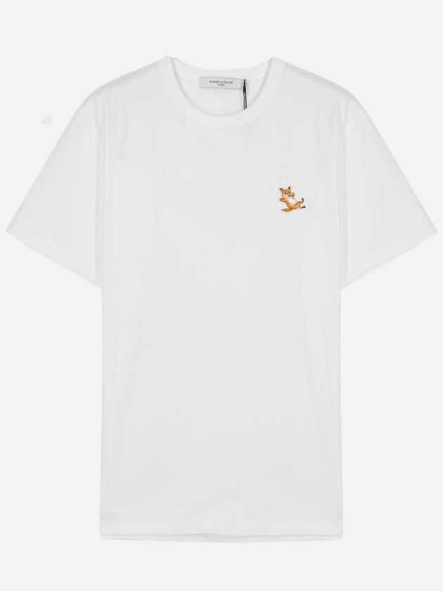 Chillax Fox Patch Classic Short Sleeve T-Shirt White - MAISON KITSUNE - BALAAN 2