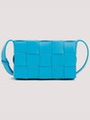 Cassette Intrecciato Small Cross Bag Blue - BOTTEGA VENETA - BALAAN 2