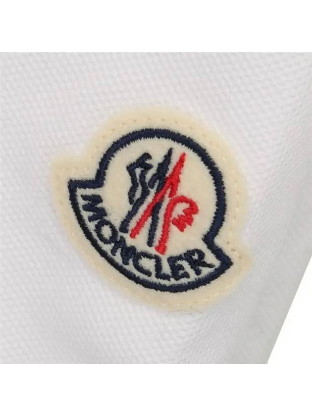 Logo Patch Polo Shirt White - MONCLER - BALAAN 6