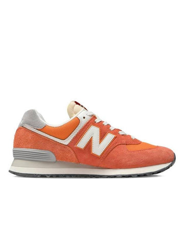 574 Gulf Red Low Top Sneakers Orange - NEW BALANCE - BALAAN 1