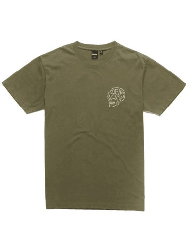 Venice Skull Cotton Short Sleeve T-Shirt Forest Green - DEUS EX MACHINA - BALAAN 1