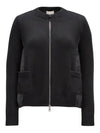 9B00030 M1131 Logo Patch Tricot Wool Taffeta Cardigan Jacket - MONCLER - BALAAN 1