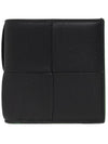 Slim Intrecciato Bi-Fold Wallet Black Parakeet - BOTTEGA VENETA - BALAAN 1