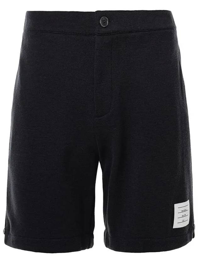 Logo Patch Midi Shorts Navy - THOM BROWNE - BALAAN 3