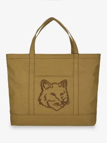 Fox Head Large Tote Bag Chestnut - MAISON KITSUNE - BALAAN 1