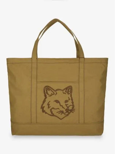 Fox Head Large Tote Bag Chestnut - MAISON KITSUNE - BALAAN 1