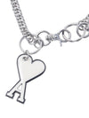 Logo Charm Chain Keyring Silver - AMI - BALAAN 4