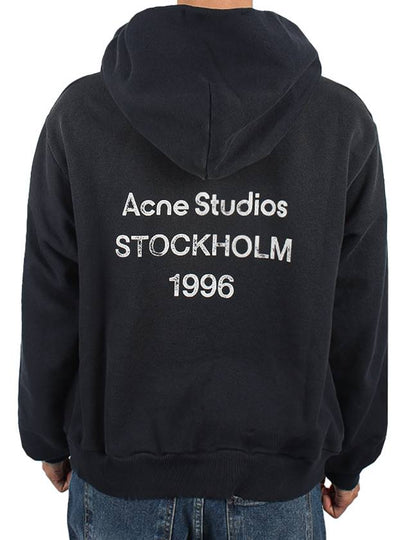 Franziska 1996 Back Logo print hoodie black - ACNE STUDIOS - BALAAN 2