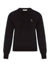 Bold Fox Head Wool Knit Top Black - MAISON KITSUNE - BALAAN 2