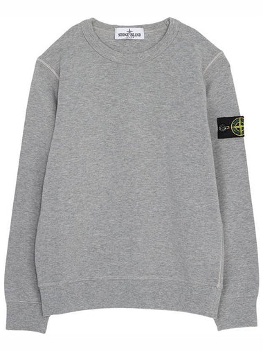 Kids Wappen Patch Basic Sweatshirt Grey - STONE ISLAND - BALAAN 1