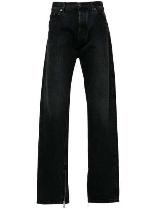 Denim Straight Pants OMYA177C99DEN0011300 VINTAGE BLACK BLACK - OFF WHITE - BALAAN 1