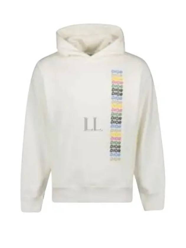 Comfort Fit Cotton Hoodie White - DIOR - BALAAN 2