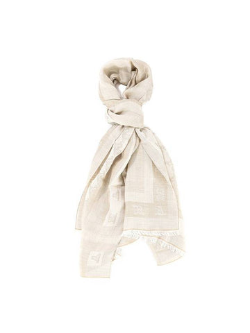 Mestre Monogram Muffler Beige - MAX MARA - BALAAN 1