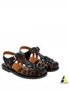 Leather Fisherman Sandals Black - MARNI - BALAAN 2