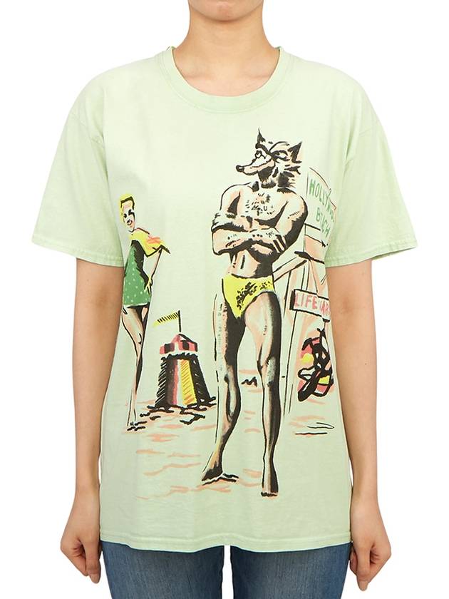 Women s Short Sleeve T Shirt HOLLYWOOD ESW LIME W - WILD DONKEY - BALAAN 1