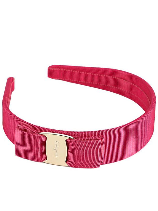 Salvatore Vara Bow Hairband Pink - SALVATORE FERRAGAMO - BALAAN 1