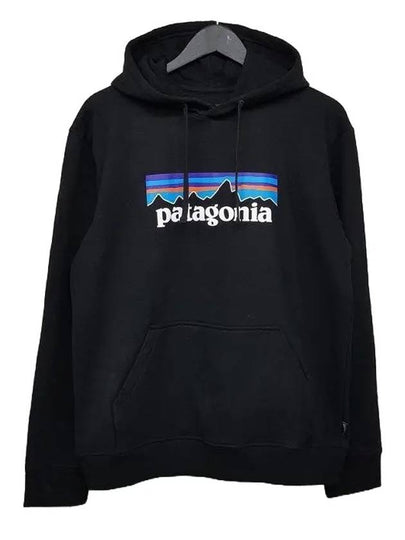 P6 Logo Resposibili Hoodie Black - PATAGONIA - BALAAN 2