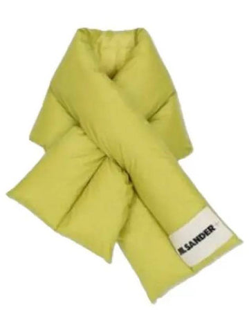 Logo patch down muffler green scarf - JIL SANDER - BALAAN 1