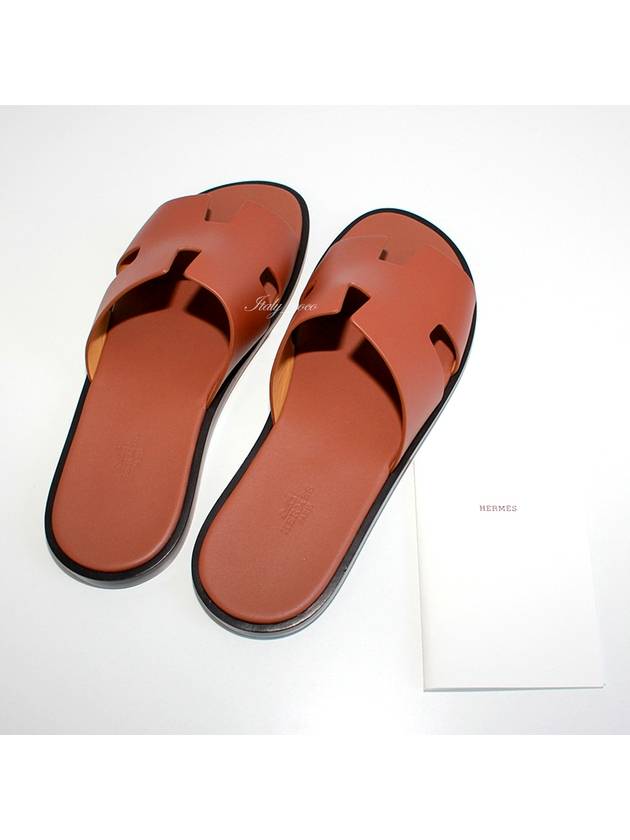 Izmir Leather Slippers Gold - HERMES - BALAAN 6