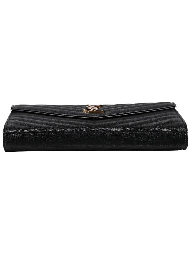 Monogram Matelasse Chain Shoulder Bag Black - SAINT LAURENT - BALAAN 7