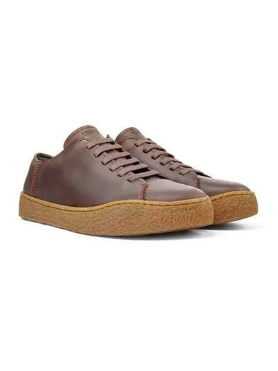 Men's Peu Terreno Leather Low Top Sneakers Brown - CAMPER - BALAAN 2