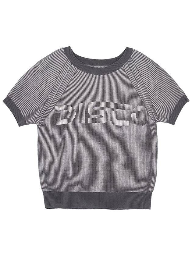 DISCO twotone short sleeve knit gray - HIGH SCHOOL DISCO - BALAAN 2