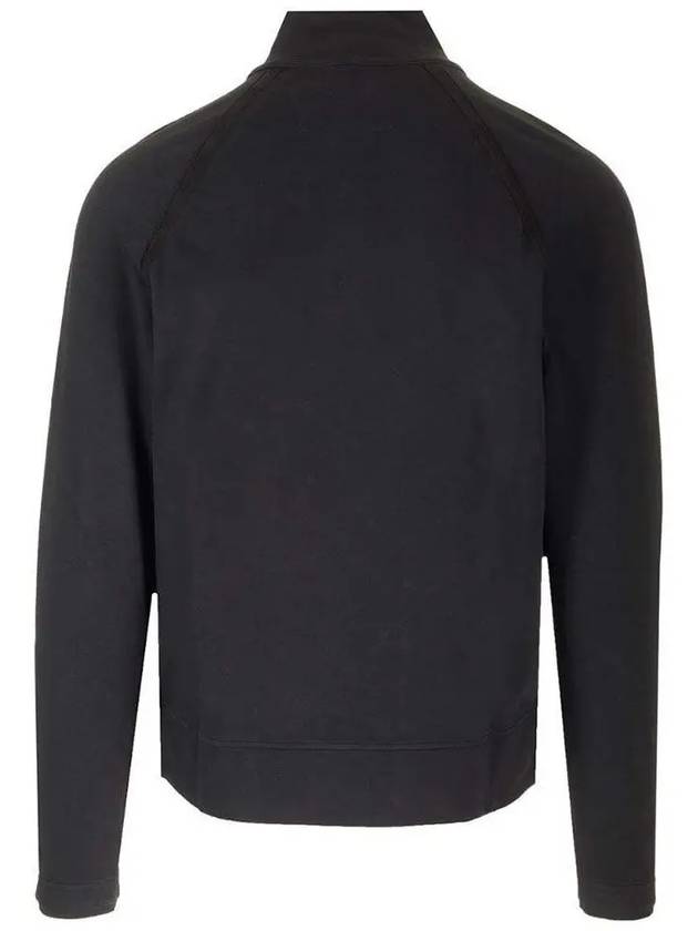 Light Fleece Half Zipped Sweatshirt Black - CP COMPANY - BALAAN 3