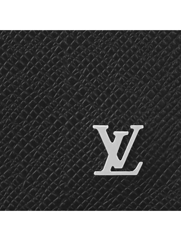 Pocket Organizer Taiga Leather Card Wallet Black - LOUIS VUITTON - BALAAN 6