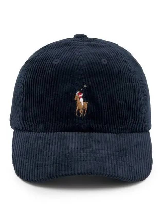 Corduroy ball cap navy 410 - POLO RALPH LAUREN - BALAAN 1