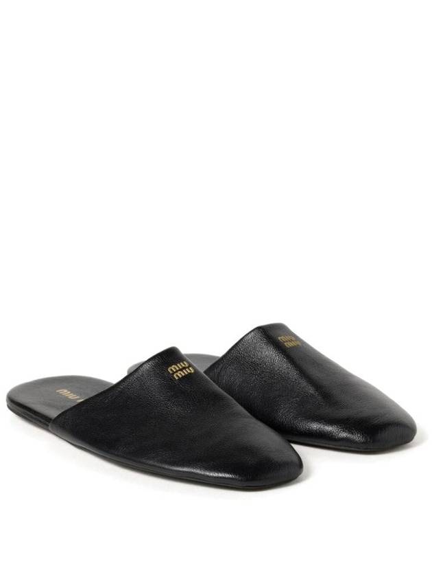 Miu Miu Leather Slippers - MIU MIU - BALAAN 2