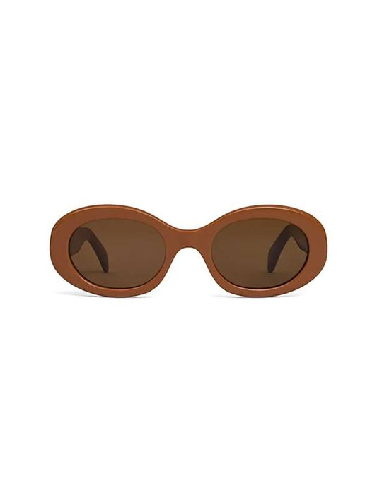 Eyewear Triomphe Logo Temple Sunglasses Brown - CELINE - BALAAN 1