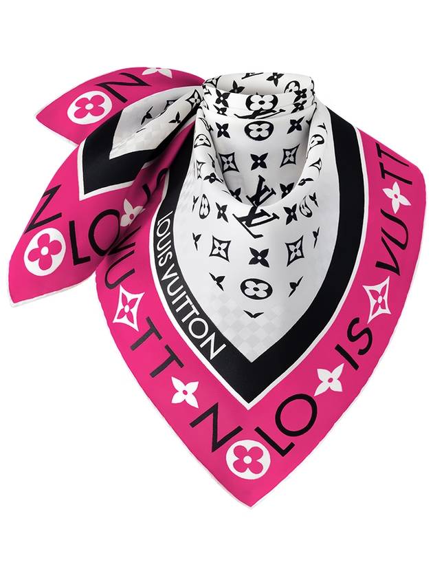 Monogram Infinity Square 90 Scarf Pink - LOUIS VUITTON - BALAAN 3