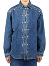 SHIRT47 S24 NAVY button panel denim shirt - Y/PROJECT - BALAAN 1