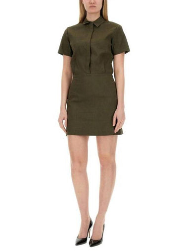 short dress O0203605 F5J Free dark olive - THEORY - BALAAN 1