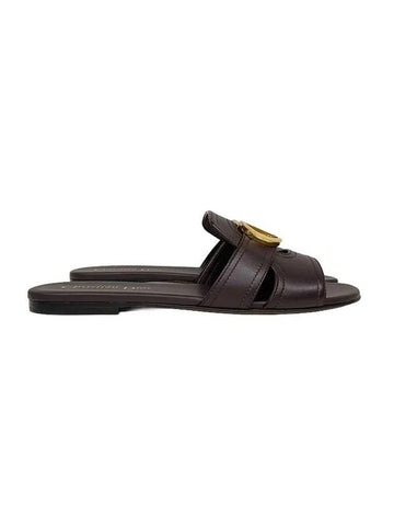 KCQ266VEA33R Mule Slippers Brown - DIOR - BALAAN 1