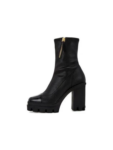 WOMEN CUBALIBRE CHUNKY HEEL BOOTS BLACK - GIUSEPPE ZANOTTI - BALAAN 1