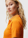 SS23 Golf Short Sleeve Sadini Seamless Polo SADINE SEAMLESS POLO Russet Orange - J.LINDEBERG - BALAAN 5