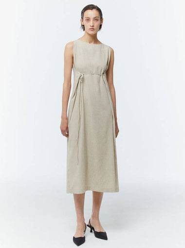 Linen Midi Dress Ivory - KIMDOH - BALAAN 1