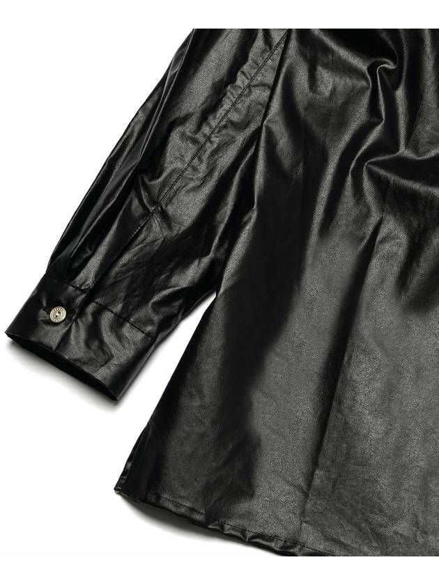 Fake Leather Shirt Black - MOTH - BALAAN 6