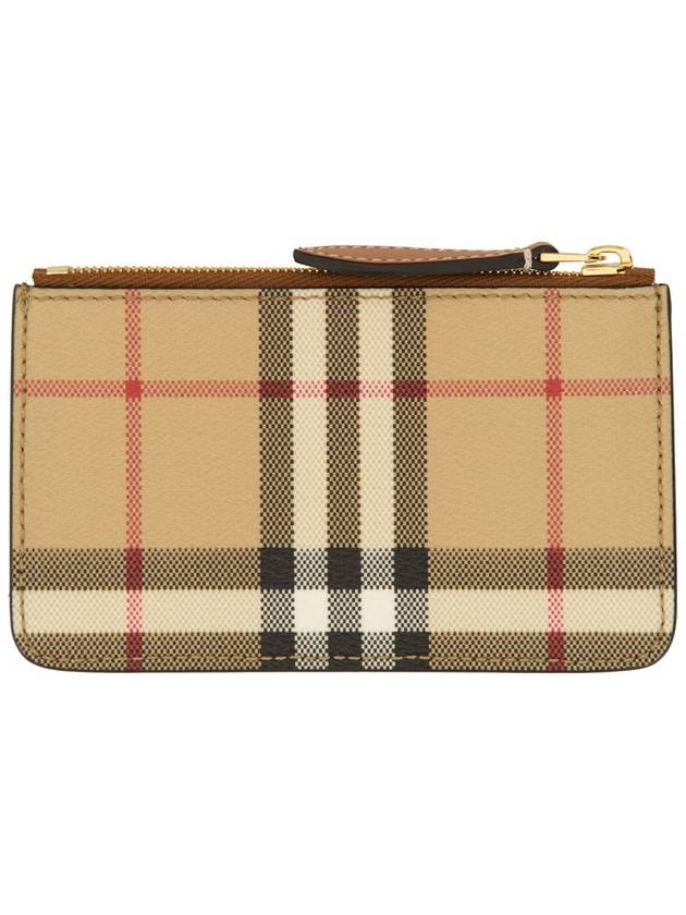 Check Print Coin Wallet Beige - BURBERRY - BALAAN 3