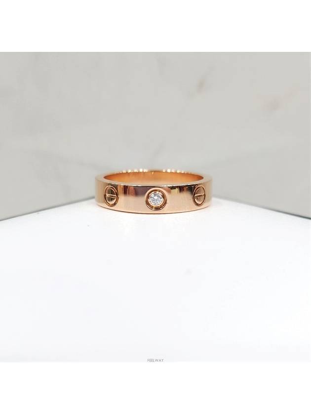 Lux You Diamond 1P Love Band Ring No 49 18K Rose Gold - CARTIER - BALAAN 1