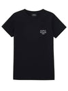 Denise Embroidered Short Sleeve T-shirt Black - A.P.C. - BALAAN 3